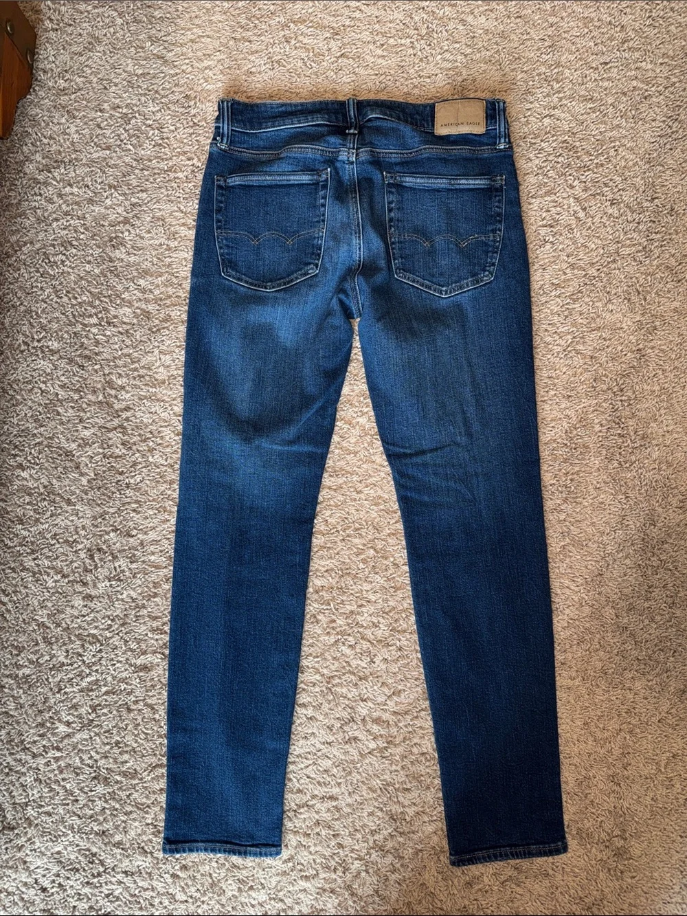 American Eagle Outfitters Men's Dark Blue Skinny Jeans